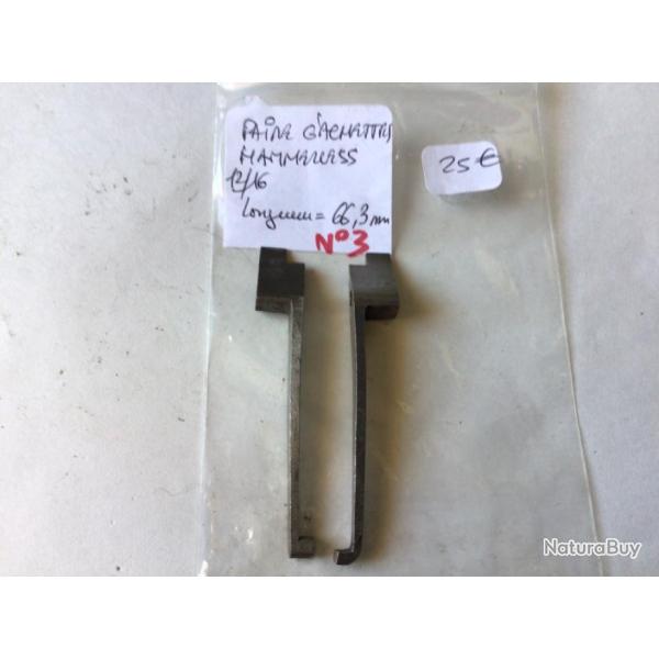 VENDU PAR CUIRASSIER11 N� 3 PAIRE DE G�CHETTES POUR FUSIL HAMMERLESS CALIBRE 12 ET 16