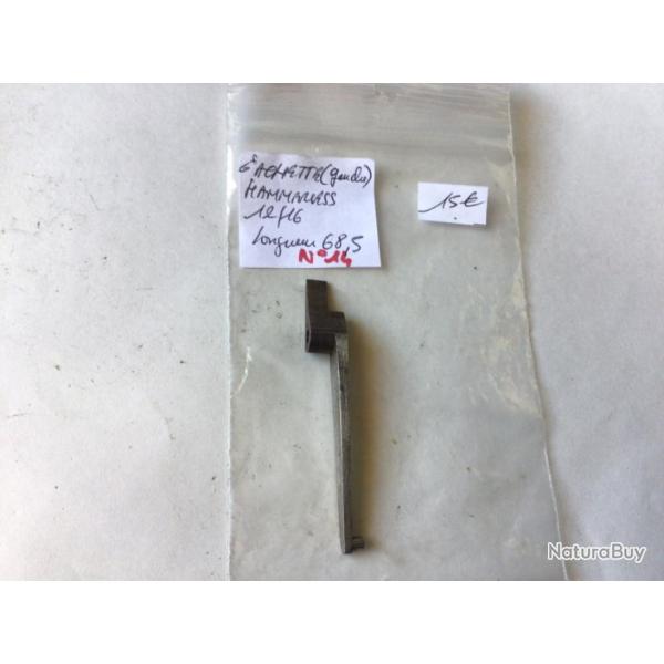 VENDU PAR CUIRASSIER11 N� 14 G�CHETTE GAUCHE POUR FUSIL HAMMERLESS CALIBRE 12 ET 16