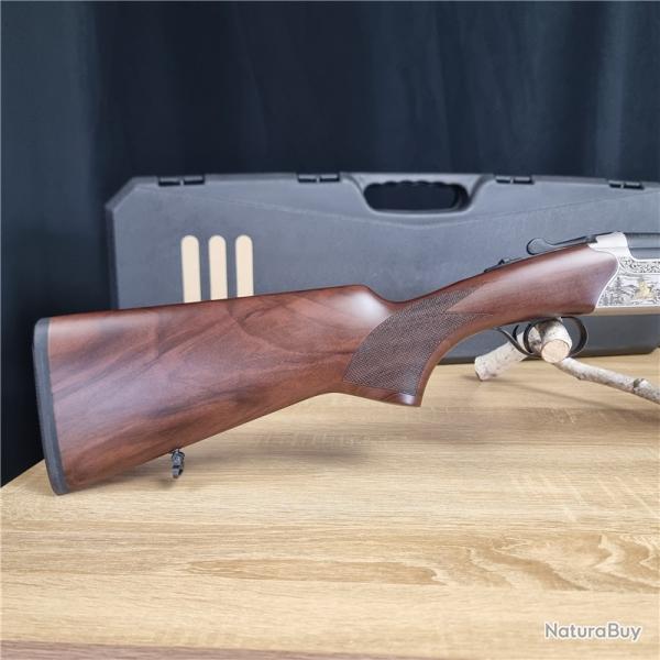 FUSIL SUPERPOSE HUGLU EAGLEBASCULE GRAVE PERDRIX FAISAN DOREE CALIBRE 12X76 CANON DE 71CM INTERCHOKE