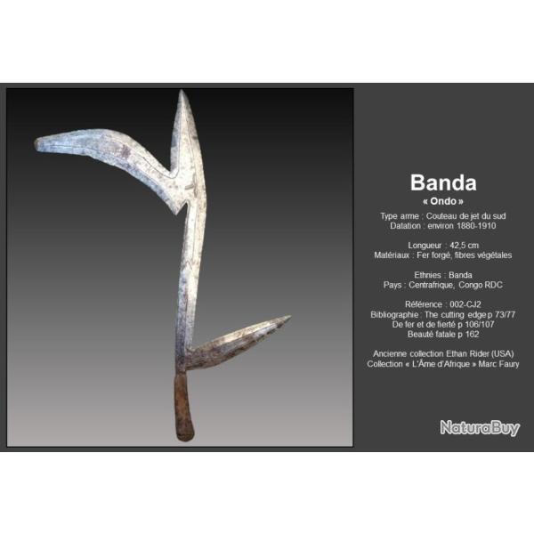 Superbe couteau de jet BANDA