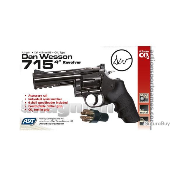 Revolver 4,5 mm CO2 ASG Dan Wesson 715 - BB 4"