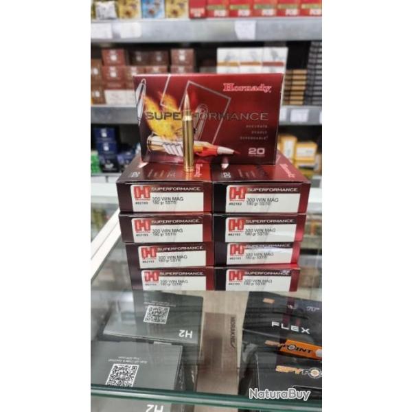 5 btes de 20 Balles Hornady superperformance 300 win mag 180 gr sst