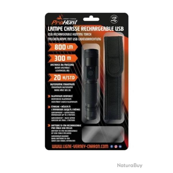 Lampe chasse rechargeable USB ProHunt
