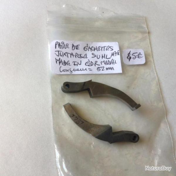 VENDU PAR CUIRASSIER11 N�1 PAIRE DE GACHETTES FUSIL MERKEL 117 E CAL 12