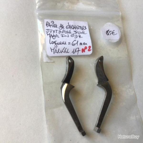 VENDU PAR CUIRASSIER11 N�2 PAIRE DE G�CHETTES DE FUSIL MERKEL CAL 12 117E