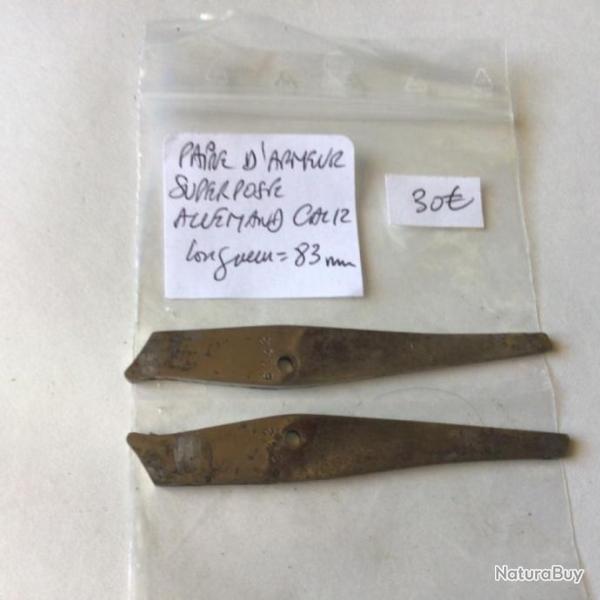 VENDU PAR CUIRASSIER11 PAIRE ARMEURS SUPRPOSE  MERKEL CAL 12 OU FUSIL ALLE'AND