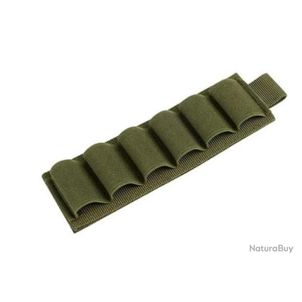 Cartouchi�re - Kaki - Velcro - 6 Cartouches - Calibre 12/20