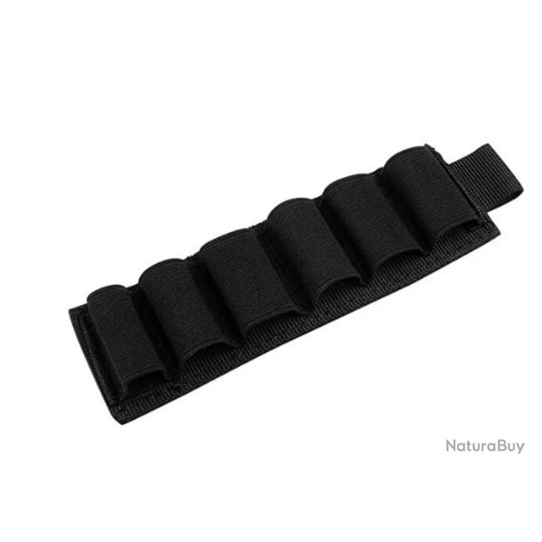 Cartouchi�re - Noir - Velcro - 6 Cartouches - Calibre 12/20
