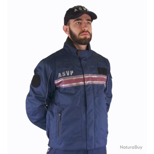 Blouson tout temps ASVP BANDES BORDEAUX CIVK