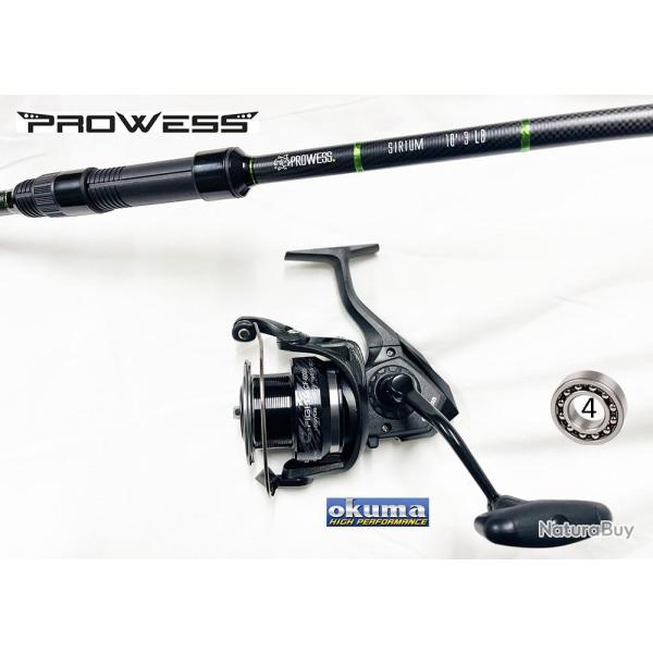 Pack Carpe canne Prowess 10' en 3Lbs + Moulinet Okuma C Fight 6 000 Les 4