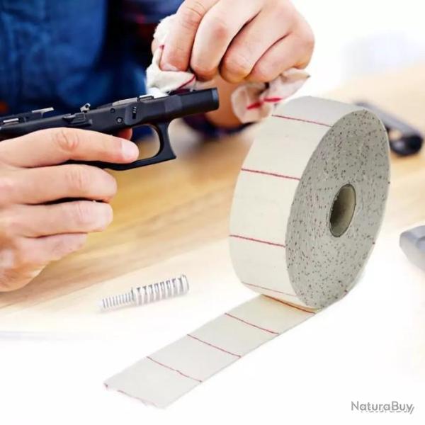 PATCHS DE NETTOYAGE ROULEAU DE 10 M x 5 CM - MULTICALIBRES - LIVRAISON GRATUITE