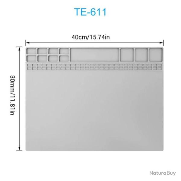 Tapis de nettoyage armes en silicone - Mod�le TE-611