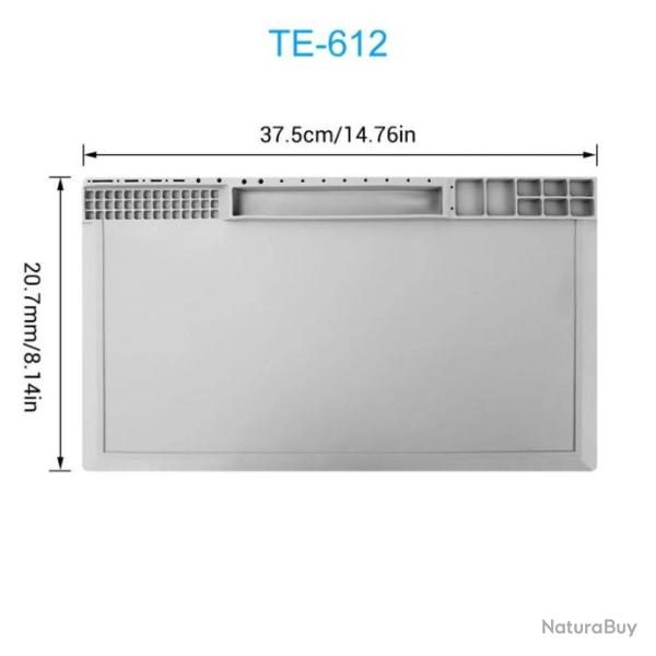 Tapis de nettoyage armes en silicone - Mod�le TE-612
