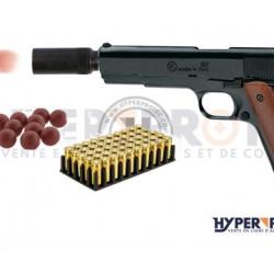 Pack Bruni 911 + balles &agrave; blanc + lanceur balle caoutchouc