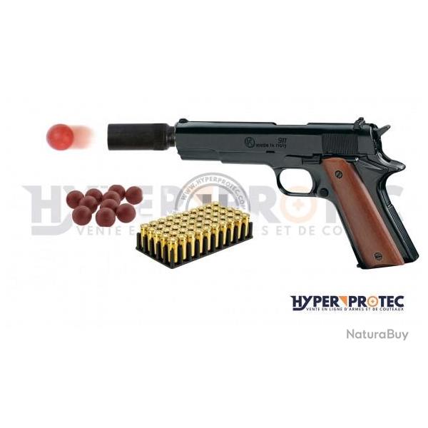Pack Bruni 911 + balles � blanc + lanceur balle caoutchouc