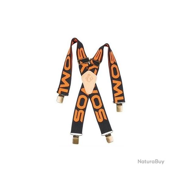 Bretelles lastique SOMLYS orange et marron