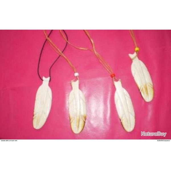 Pendentif plume en OS !