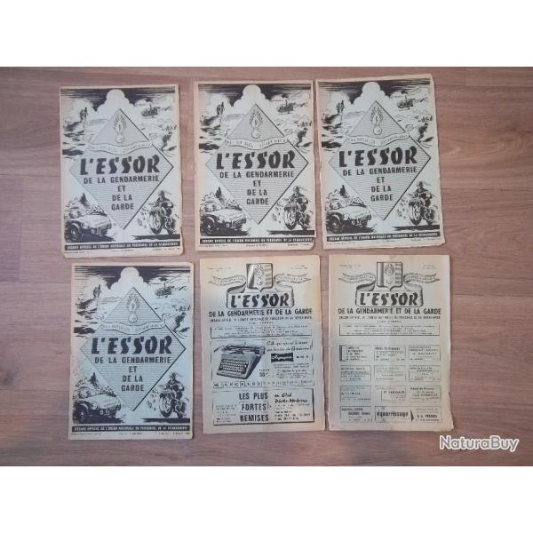 Lot Revues livres L'ESSOR de Gendarmerie Nationale - Bi-Mensuel 1967 1968 1969