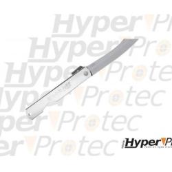 Couteau Higonokami 9.5 cm carbone Noir ou Chrom&eacute; - Grise