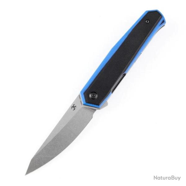 Couteau Kansept Integra Blue & Black Lame Acier 154CM SW Manche G10 IKBS Linerlock Clip KT1042A1