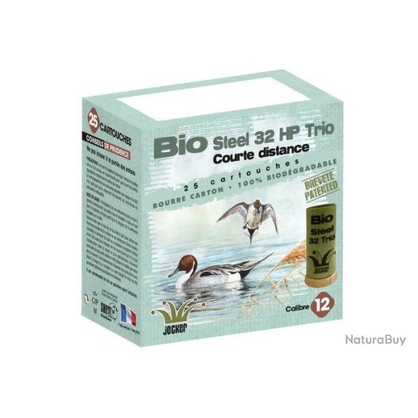 2 Bo�tes, 50 cartouches Jocker BIO STEEL 32 HP Trio C/12/70/25 - Bourre biod�gradable  -