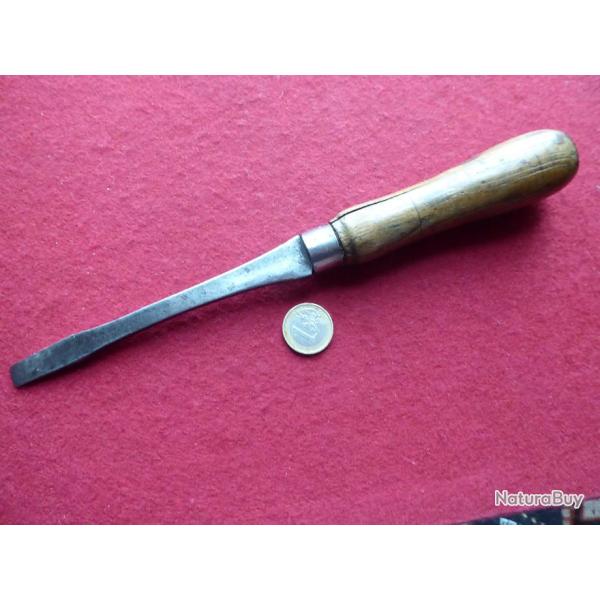 ancien tournevis des Peugeot fr�res Lame r�versible manche bois de 25 cm panne de 11,5 mm et 9 mm