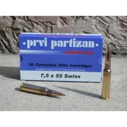 7.5x55 SUISSE PARTIZAN 174gr FMJBT