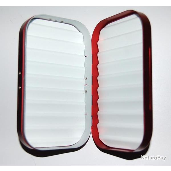 LOT DE 2 BOITES METAL ALUMINIUM ANODISE ROUGES