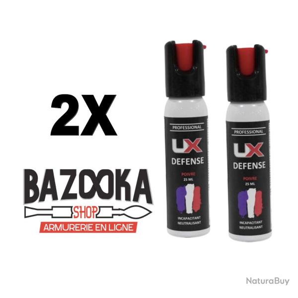 2X BOMBE UX 25ML GEL POIVRE CAPOT 1/4 DE TOUR - Umarex