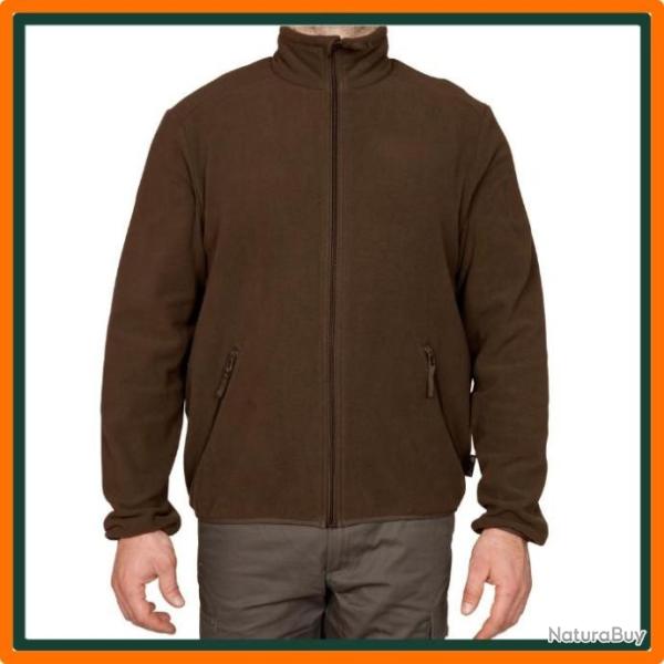 Veste polaire de chasse - Zipp�e - Marron - Confortable et chaux