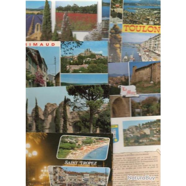 Cartes postales modernes du var lot de 250 d�partement 83