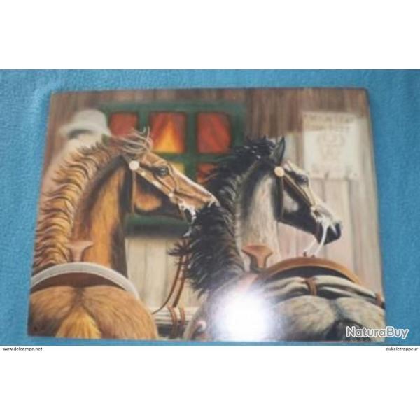 Poster sur contre-plaqu� CHEVAUX ! Old Time, Western , FarWest, Cowboy,Collection .