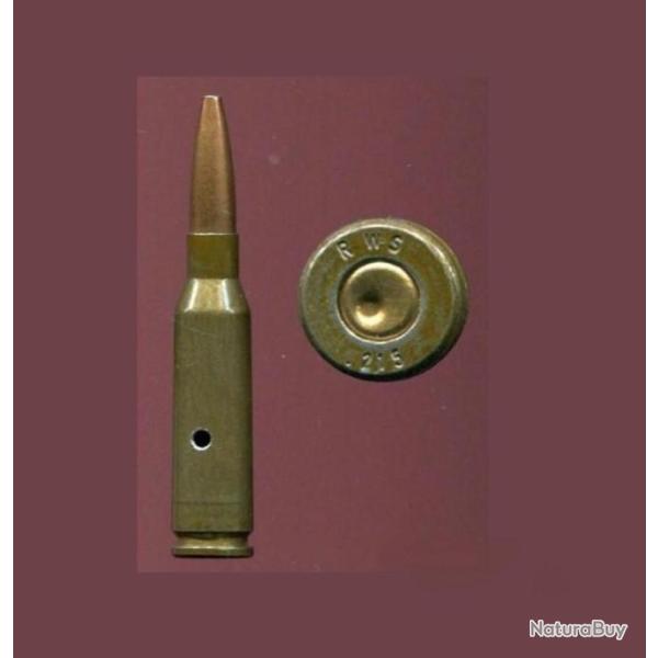 .215 Russian - marquage RWS .215 - balle pointe creuse - �tui acier laqu� vert - amorce laiton