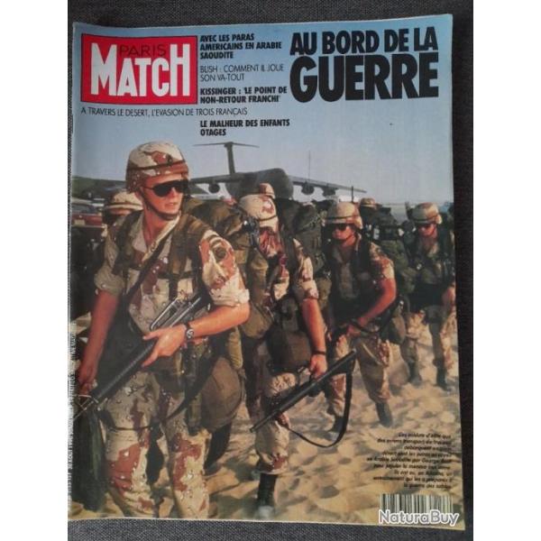 MAGAZINE PARIS MATCH.AOUT 1990.AU BORD DE LA GUERRE.