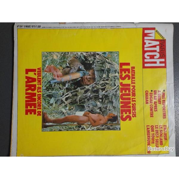 MAGAZINE PARIS MATCH.MARS 1973.LES JEUNES VEULENT-ILS ENCORE L'ARMEE.