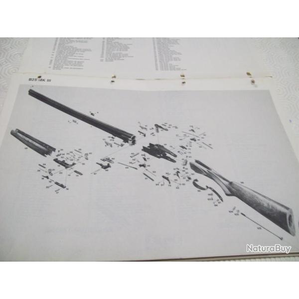 �clat�s d'armes BROWNING avec listes de pi�ces