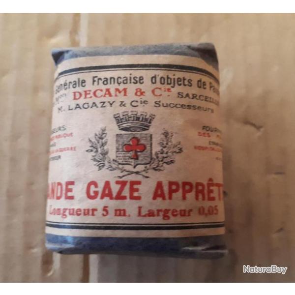 Militaria: Paquet non ouvert Bande Gaze Apprte France ww2