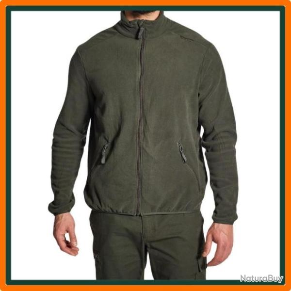Veste polaire de chasse - Zipp�e - Confortable et chaux - Vert arm�e