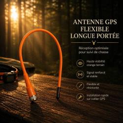 Antenne souple orange compatible avec les centrales garmin alpha