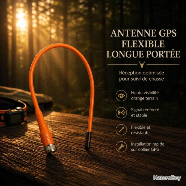 Antenne souple orange compatible avec les centrales garmin alpha