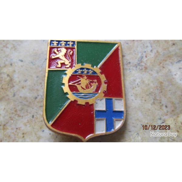 Insigne SERVICE MILITAIRE CHEMINS DE FER  COMMISSION SUD-EST  alu peint Augis Lyon SMCF Train SNCF