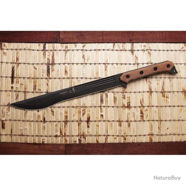 Sabre TOPS CUMA KAGE Lame Acier Carbone 1095 Manche Tan Micarta Kydex Made USA TPKAGE01