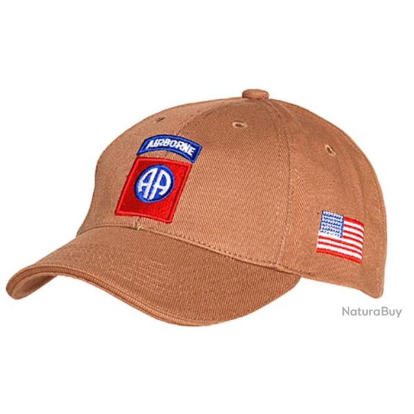 Casquette beige AIRBORNE 82 nd ALL AMERICAN paratrooper JEEP CAP US VO MILITARIA
