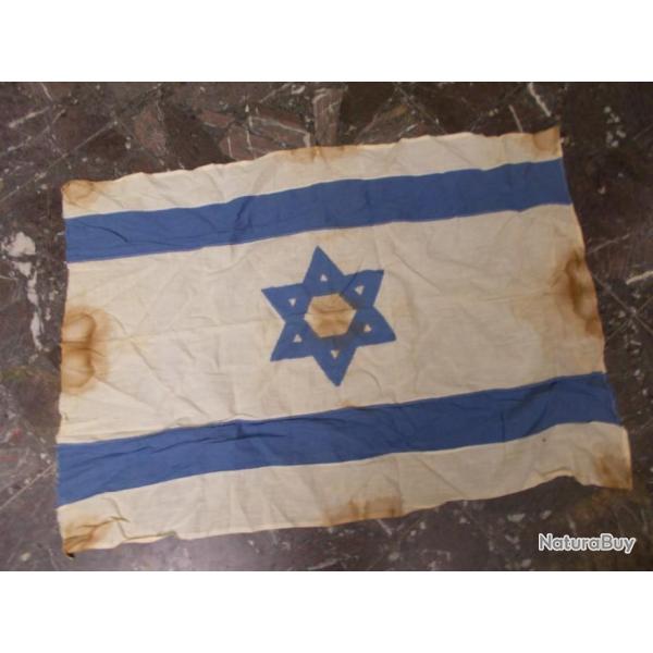 RARE !!! Drapeau ISRAEL Guerre d'Ind�pendance    100% d'origine !!!