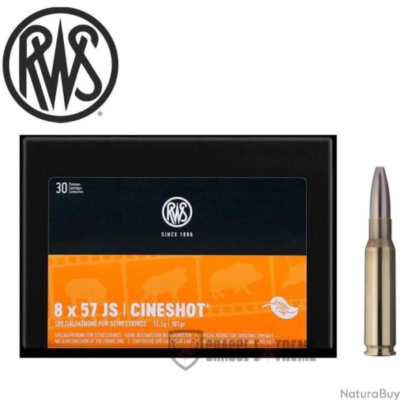 50 Munitions RWS Cal 8X57 JS 187gr Cineshot