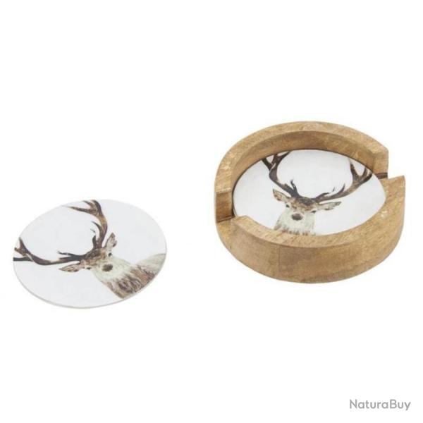 PN23 - Set 6 sous-verres T�te de cerf