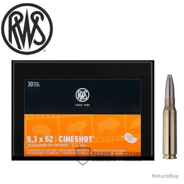50 Munitions RWS Cal 9,3X62 196gr Cineshot