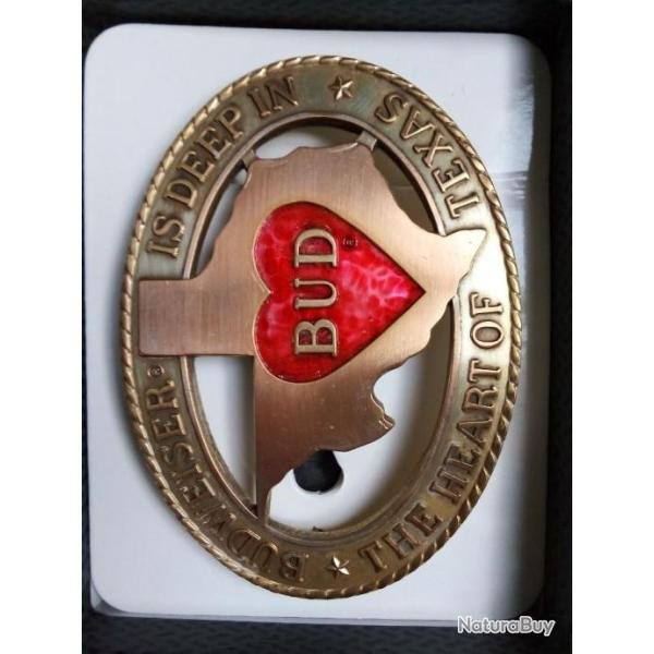 BOUCLE de CEINTURE BI�RE BUD AUTHENTIQUE cowboy / western