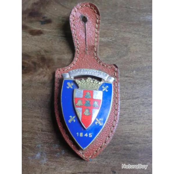 Insigne sur cuir  Militaire Esclainvilliers Cavalerie Drago / drago paris
