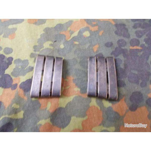 RARE et UNIQUE !!!!   Grades en ARGENT pour �paulettes  de Capitaine  ( Arm�e Fran�aise )